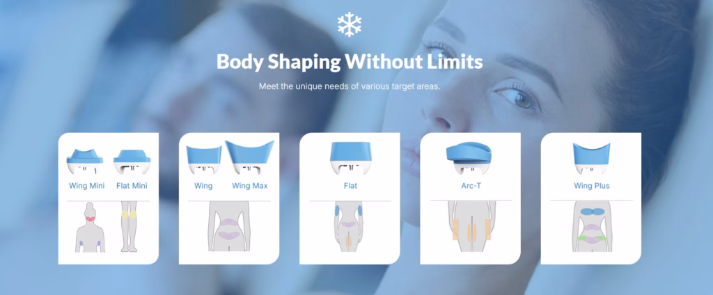 Seven Applicator Sizes for Different Body Areas